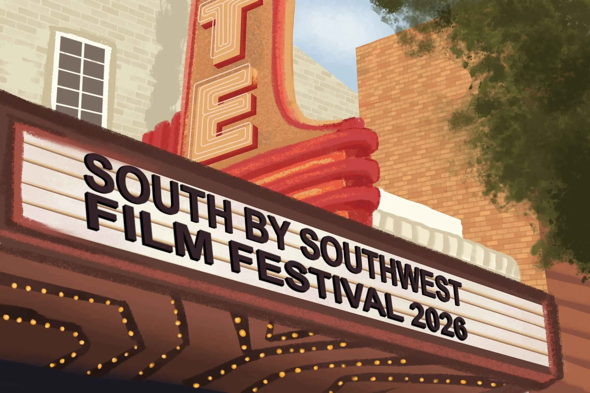 Illustration of SXSW event from The Michigan Daily