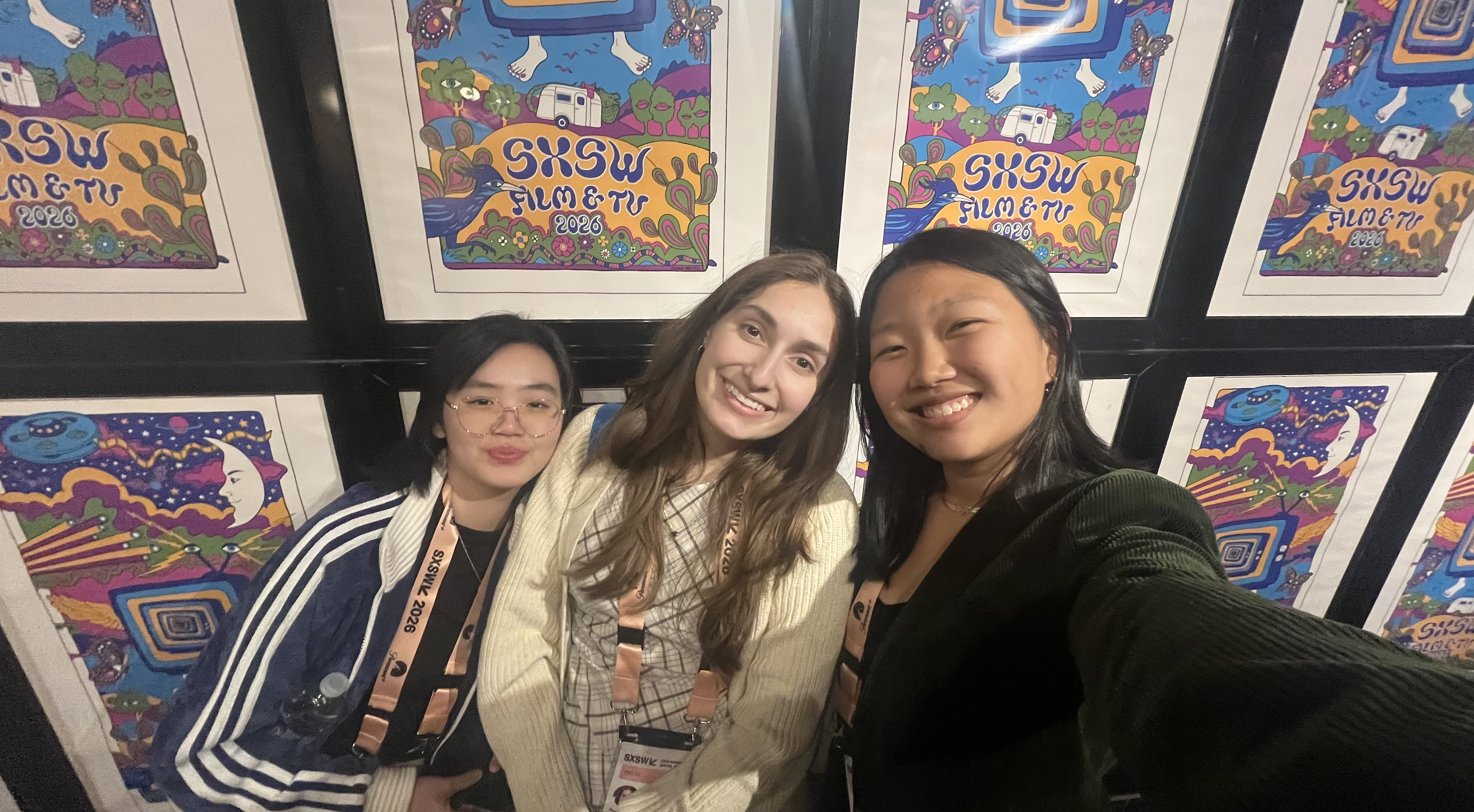 Selfie of Natasha and two other friends at SXSW film festival